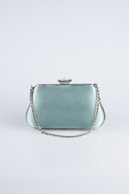 Abendtasche Satin Türkis SH834