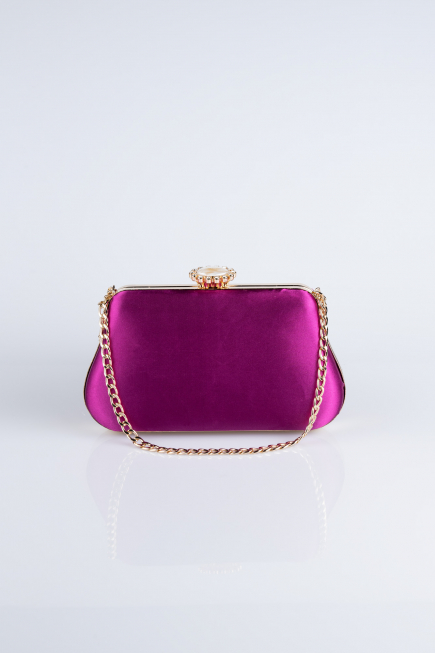 Abendtasche Satin Fuchsie SH834