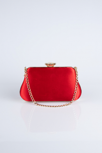 Abendtasche Satin Rot SH834