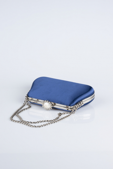 Abendtasche Satin Marineblau SH834