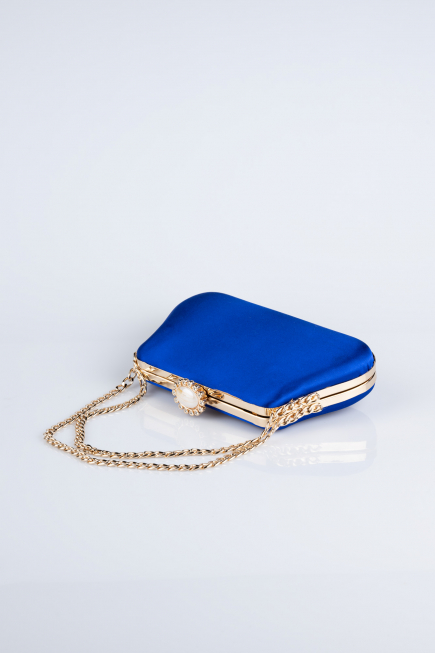 Abendtasche Satin Sächsischblau SH834