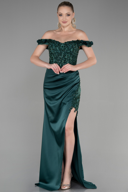 Abendkleid Lang Smaragdgrün ABU3384