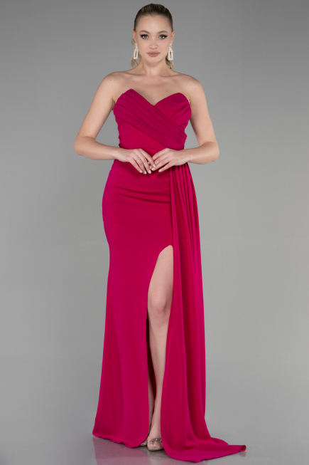 Abschlusskleid Lang Fuchsie ABU3344