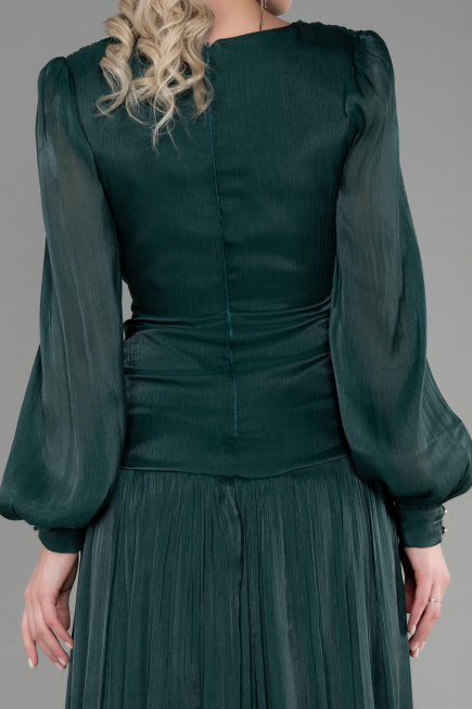 Abschlusskleid Lang Chiffon Smaragdgrün ABU3397