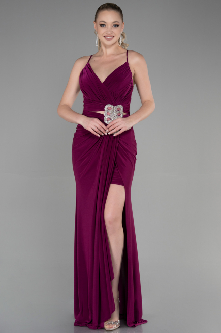 Abendkleid Lang Pflaume ABU3363