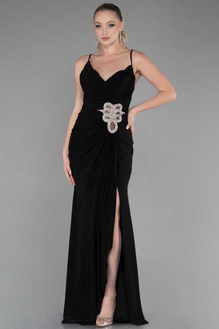 Abendkleid Lang Schwarz ABU3363