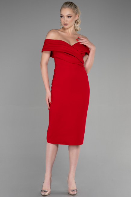 Partykleid Midi Rot ABK1902
