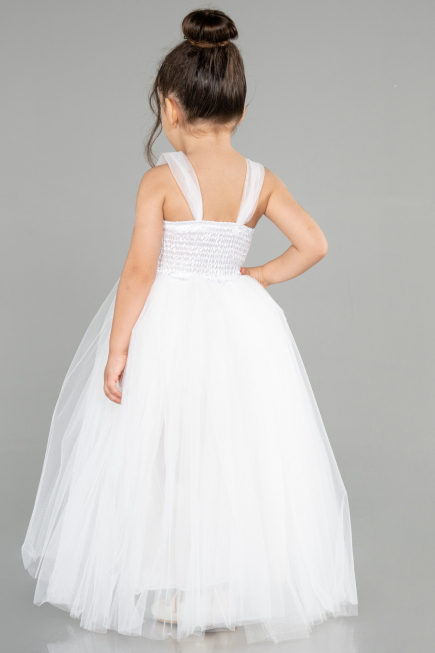 Abendkleid für Kinder Lang Weiß ABU3031