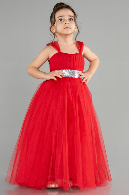 Abendkleid für Kinder Lang Rot ABU3031