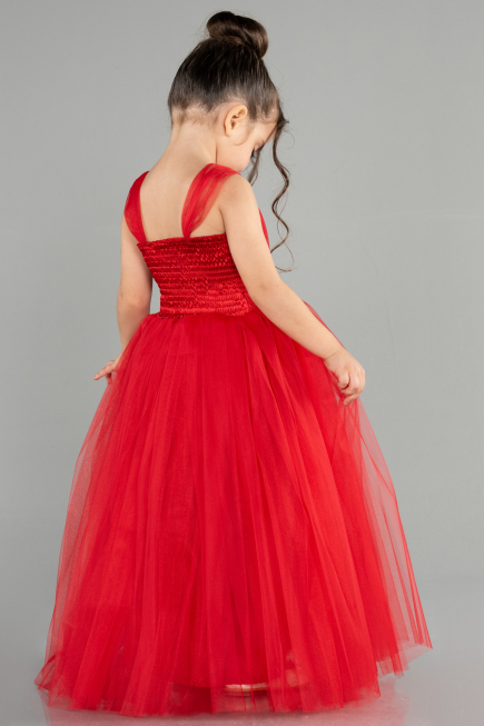 Abendkleid für Kinder Lang Rot ABU3031