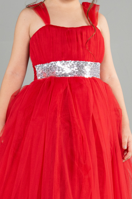 Abendkleid für Kinder Lang Rot ABU3031