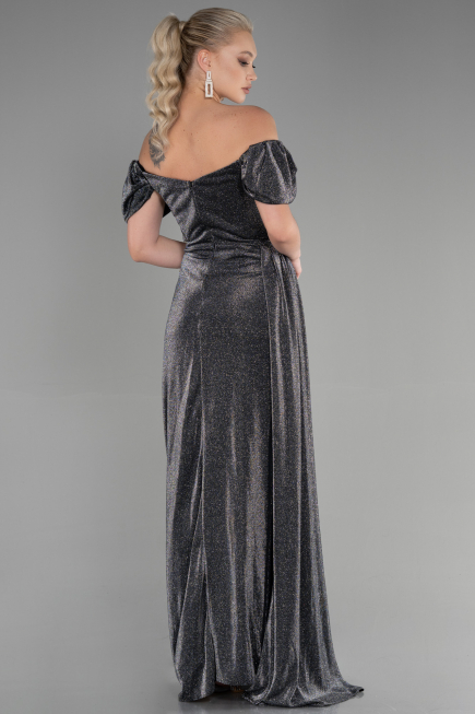 Abendkleid Lang Anthrazit ABU2657