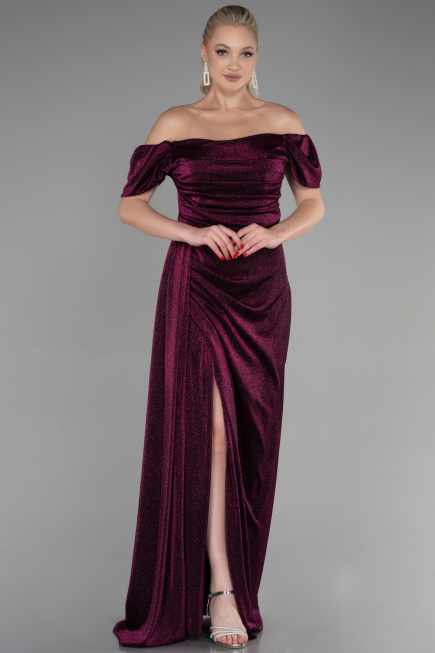Pflaume Abendkleid Lang ABU2657