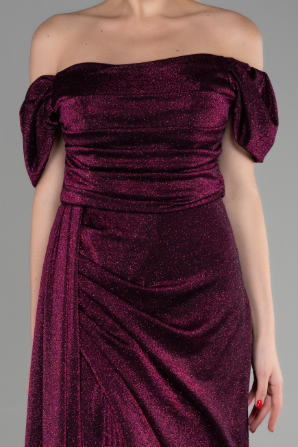 Pflaume Abendkleid Lang ABU2657