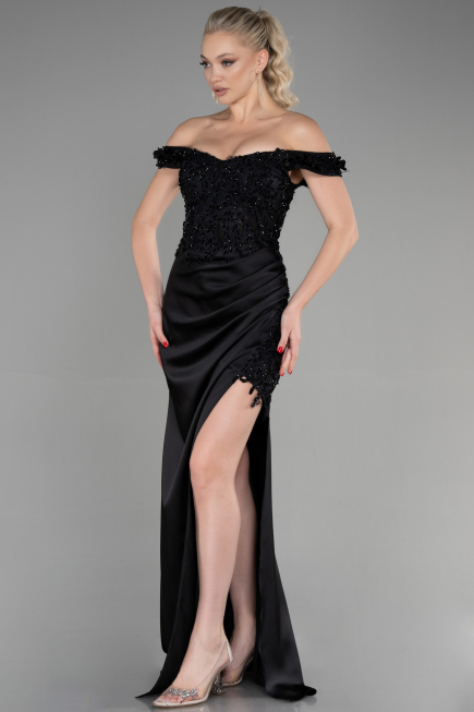 Abendkleid Lang Schwarz ABU3384