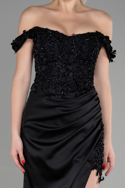 Abendkleid Lang Schwarz ABU3384