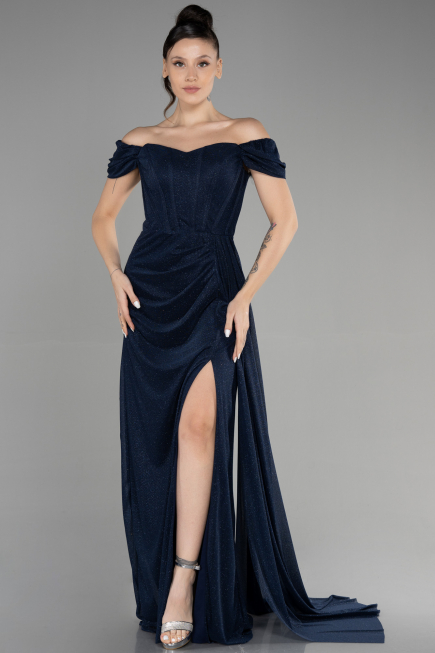 Abschlusskleid Lang Marineblau ABU3472