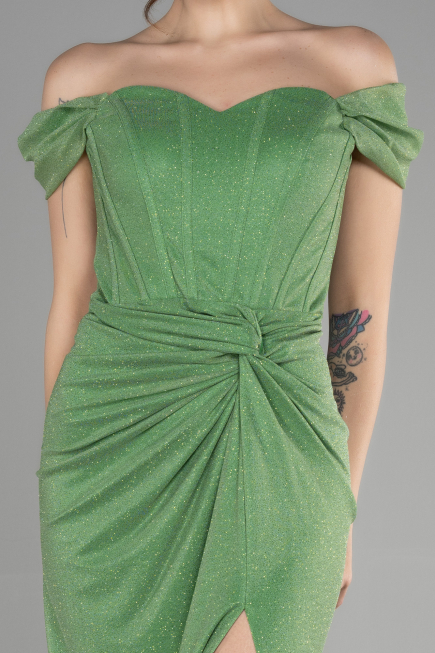 Abschlusskleid Lang Pistaziengrün ABU3473