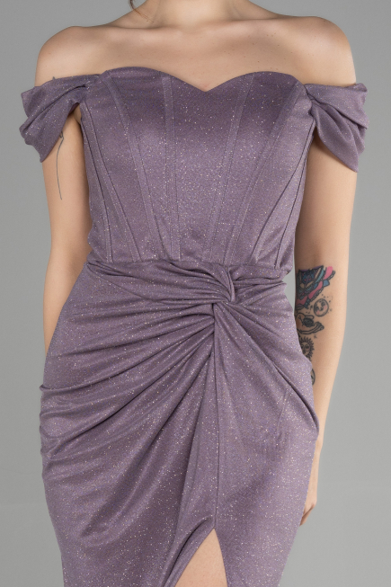 Abschlusskleid Lang Lavendel ABU3473