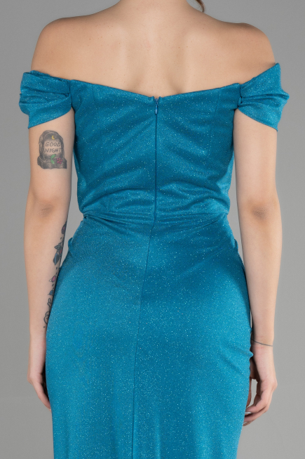 Abschlusskleid Lang Petrolgrün ABU3473