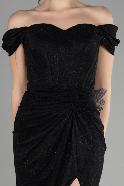 Abschlusskleid Lang Schwarz ABU3473