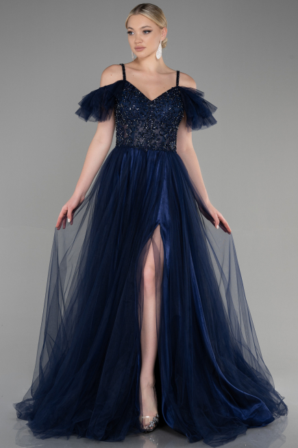 Abendkleid Lang Marineblau ABU3500