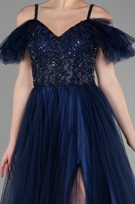 Abendkleid Lang Marineblau ABU3500