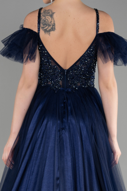 Abendkleid Lang Marineblau ABU3500