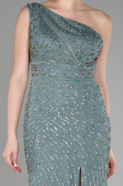 Designer Abendkleid Lang Minzgrün ABU3503