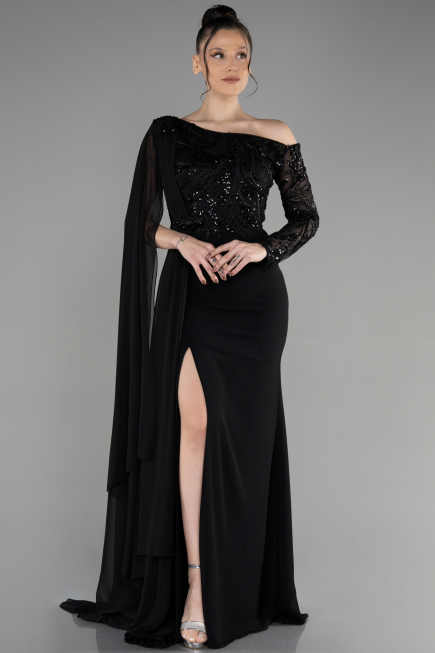 Abendkleid Lang Schwarz ABU3511