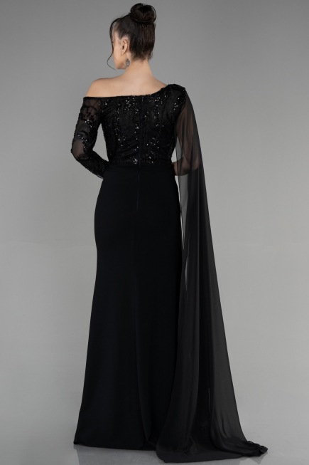 Abendkleid Lang Schwarz ABU3511