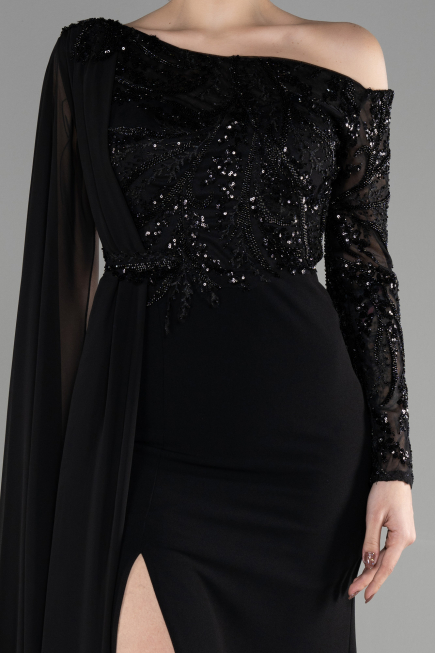 Abendkleid Lang Schwarz ABU3511