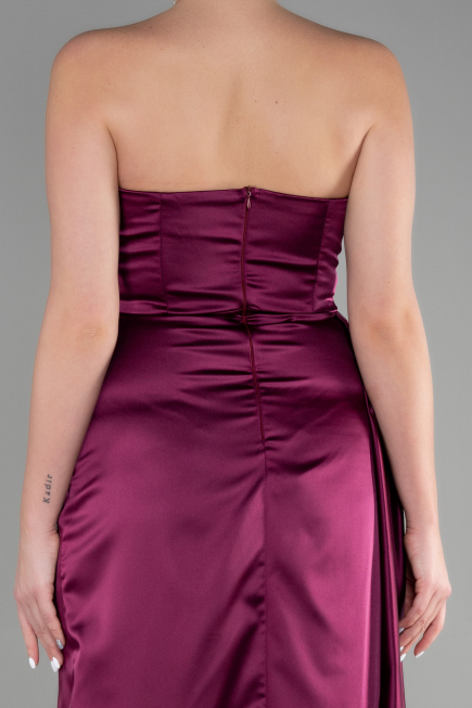 Abschlusskleid Lang Pflaume ABU3532