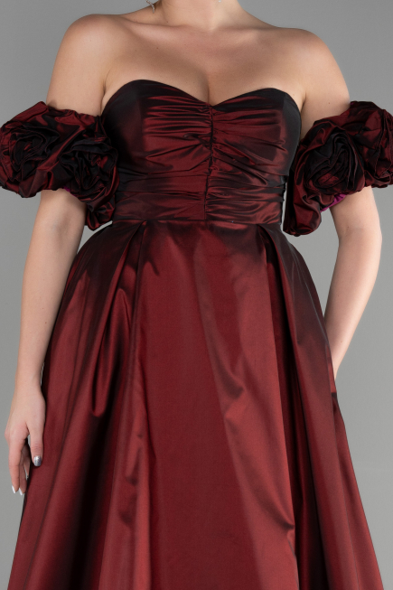 Abendkleid Lang Weinrot ABU3547