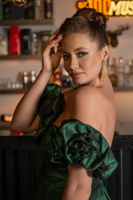 Abendkleid Lang Smaragdgrün ABU3547