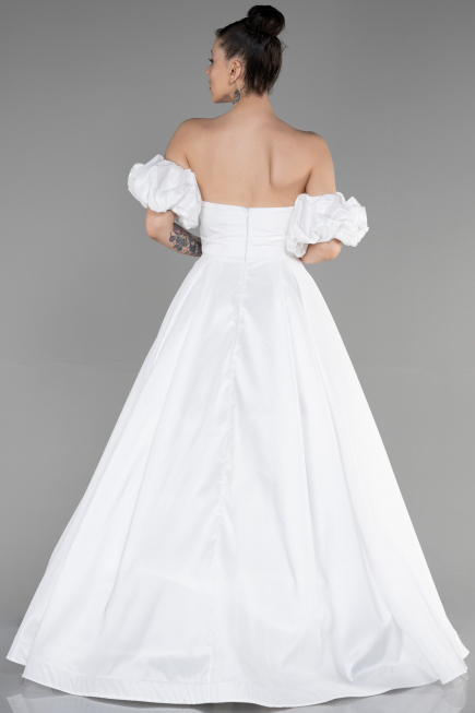 Abendkleid Lang Weiß ABU3547