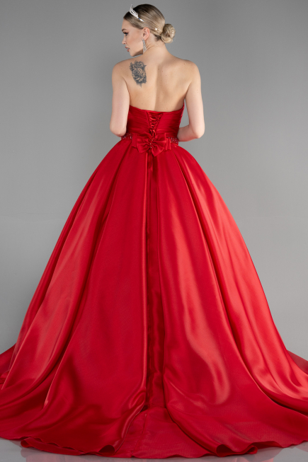 Designer Abendkleid Lang Rot ABU3596
