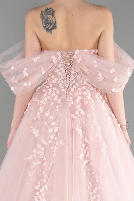 Designer Abendkleid Lang Puder ABU3600