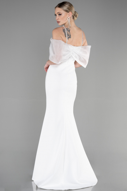 Abendkleid Lang Weiß ABU3601