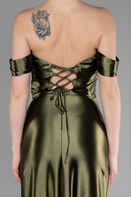 Abendkleid Lang Khaki ABU3611