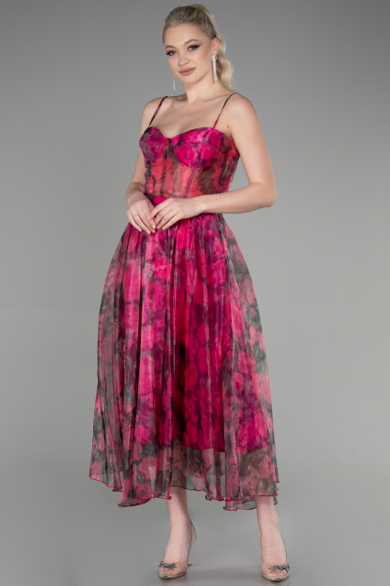 Partykleid Midi Fuchsie ABK1967