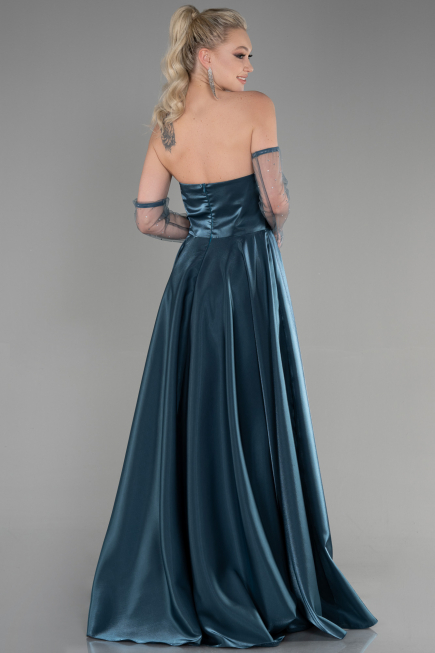 Abendkleid Lang Petrolgrün ABU3604
