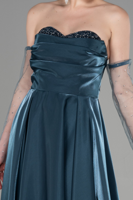 Abendkleid Lang Petrolgrün ABU3604