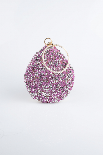 Abendtasche Steinbesetzt Rosa SH833