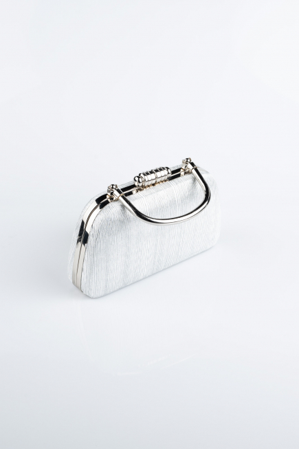 Abendtaschen Laserschnitt Silber SH839