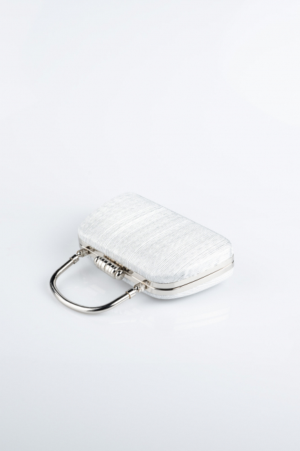 Abendtaschen Laserschnitt Silber SH839