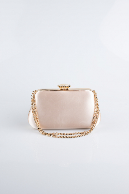 Abendtasche Satin Hautfarben SH834