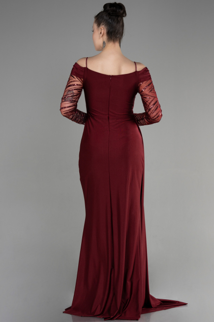 Abendkleid Lang Weinrot ABU3656
