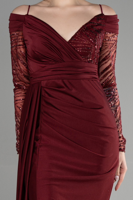 Abendkleid Lang Weinrot ABU3656