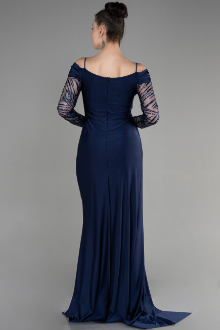 Abendkleid Lang Marineblau ABU3656